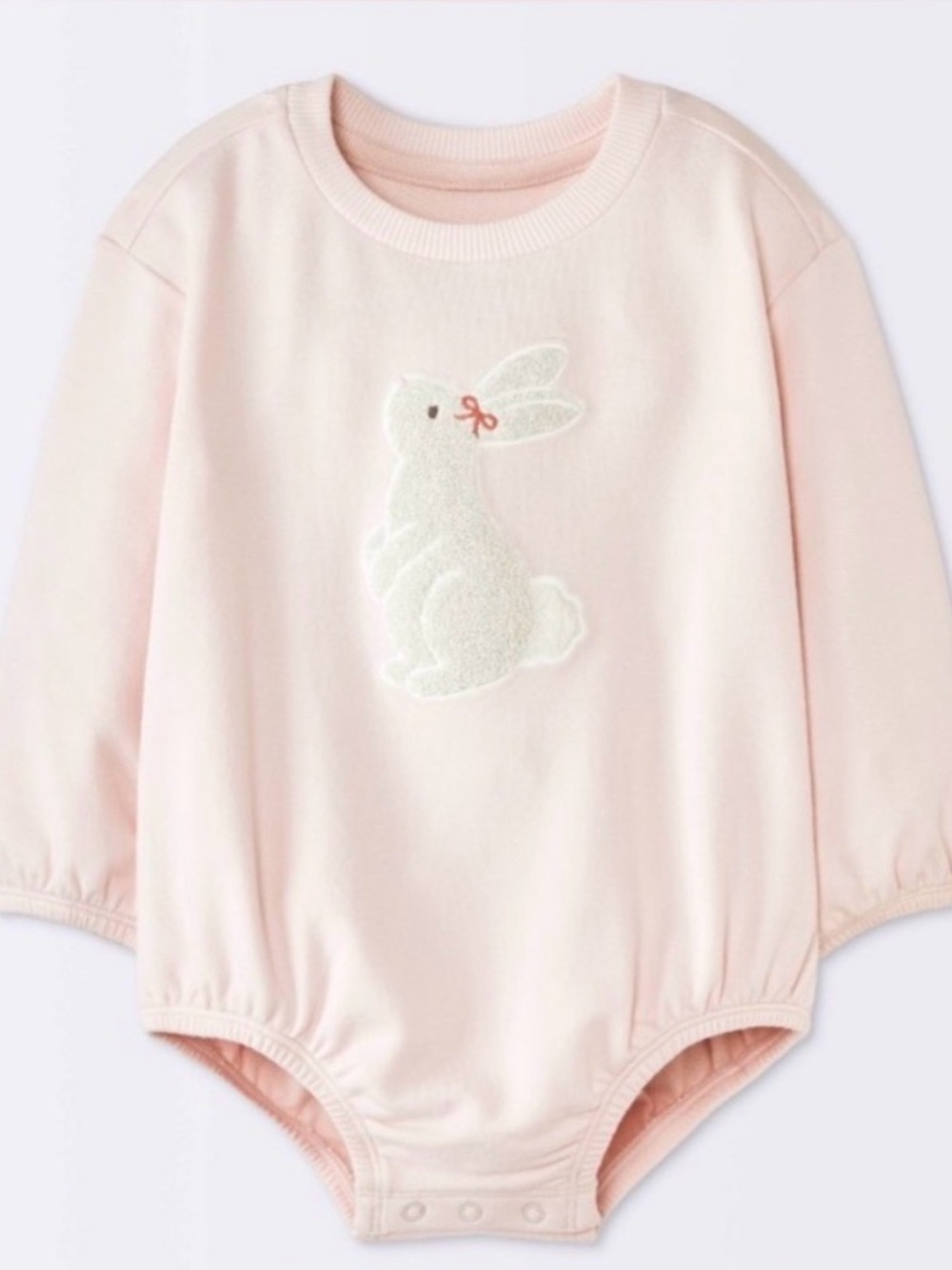 cloud island Pink Long Sleeve Bunny Bodysuit